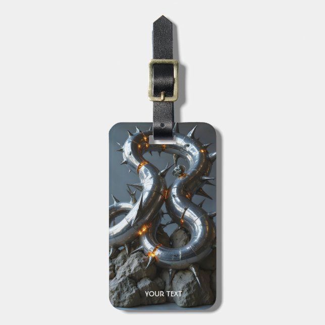 Etiqueta De Bagagem Fantasy - Pedra de Abstrato (Frente Vertical)