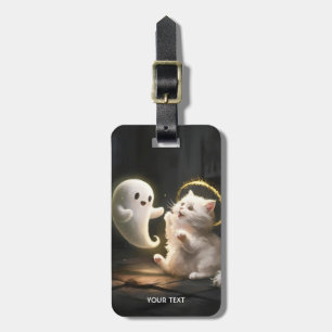 Etiqueta De Bagagem Fantasy White Ghost Cat