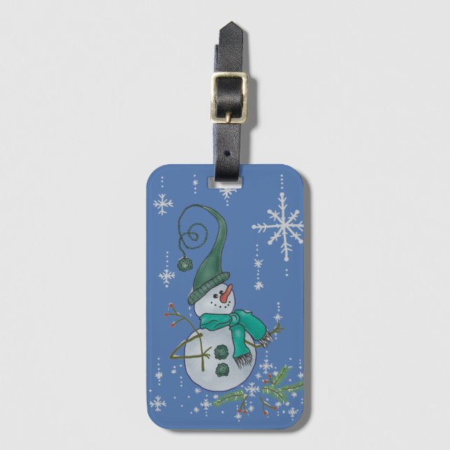 Etiqueta De Bagagem Fantasyschneemann (Frente Vertical)