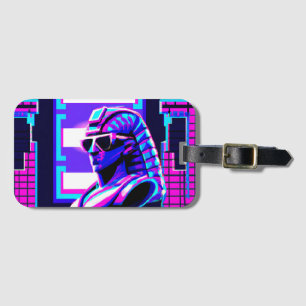 Etiqueta De Bagagem Faraó Synthwave