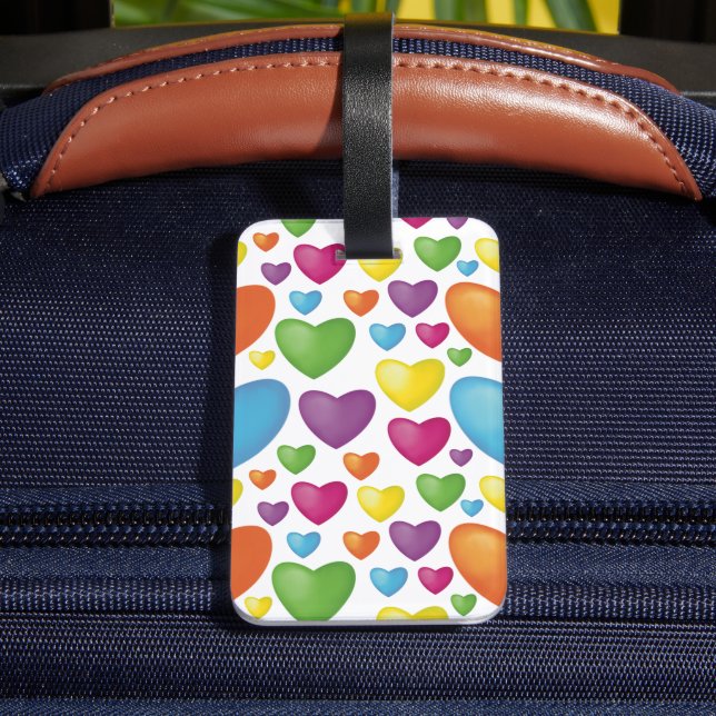 Etiqueta De Bagagem Farbenfrohe Herzen (Verso Insitu 4)