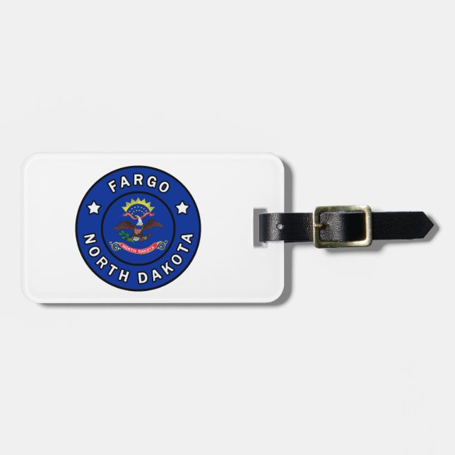 Etiqueta De Bagagem Fargo North Dakota (Frente Horizontal)