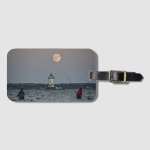 Etiqueta De Bagagem Farol Conimicut Luar da Colheita