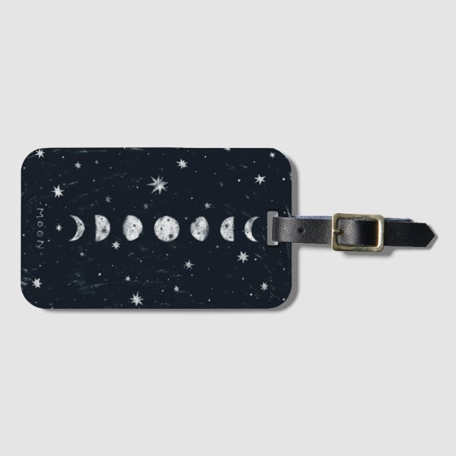 Etiqueta De Bagagem Fases da bagagem lua (Frente Horizontal)