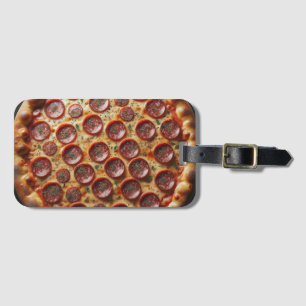 Etiqueta De Bagagem Fatia de pizza de estilo - Viagem de pizza