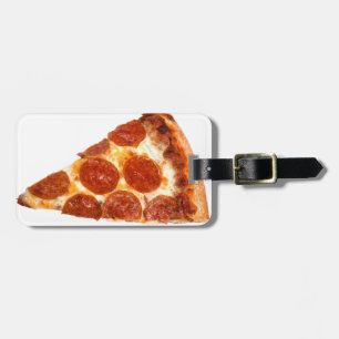 Etiqueta De Bagagem Fatia de pizza de pepperoni clássica da SlipperyJo