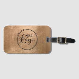 Etiqueta De Bagagem Faux Copper Gold Foil Your Logo
