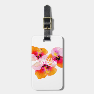 Etiqueta De Bagagem Favor de Casamento Hibisco Tropical Live Aloha Hav