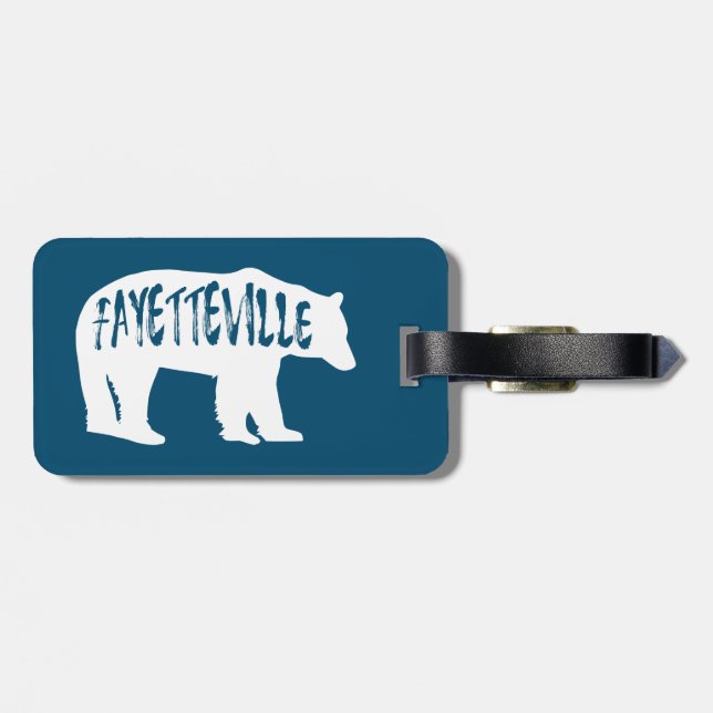 Etiqueta De Bagagem Fayetteville Arkansas Bear (Traseira Horizontal)