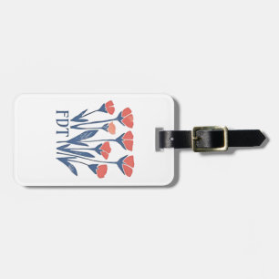 Etiqueta De Bagagem FDT Floral Wreath Feminina Subtil Boho Anti-Trump