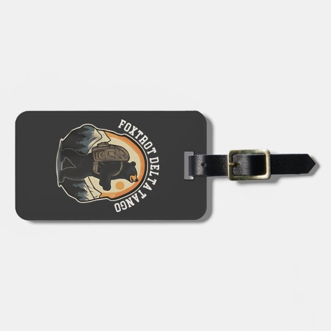 Etiqueta De Bagagem FDT Resist Bear Foxtrot Delta Tango (Frente Horizontal)