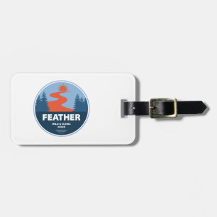 Etiqueta De Bagagem Feather Wild E Rio Cênico