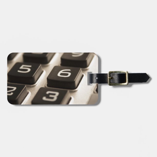 Etiqueta De Bagagem "Fechamento da Calculadora" (Frente Horizontal)