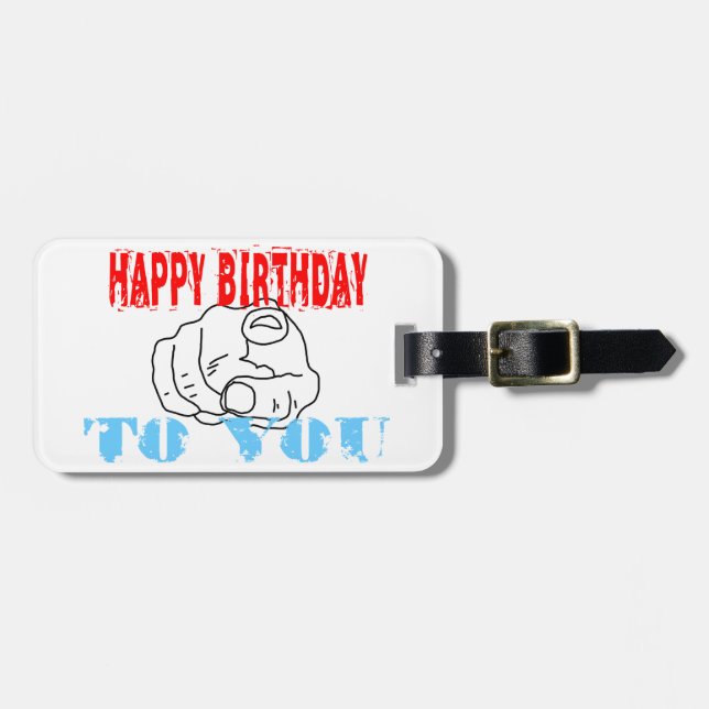 Etiqueta De Bagagem Feliz Aniversário Para Você (Frente Horizontal)