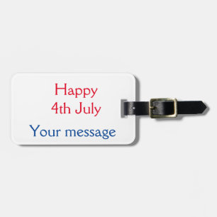 Etiqueta De Bagagem Feliz dia 4 de julho da independência adicione o n