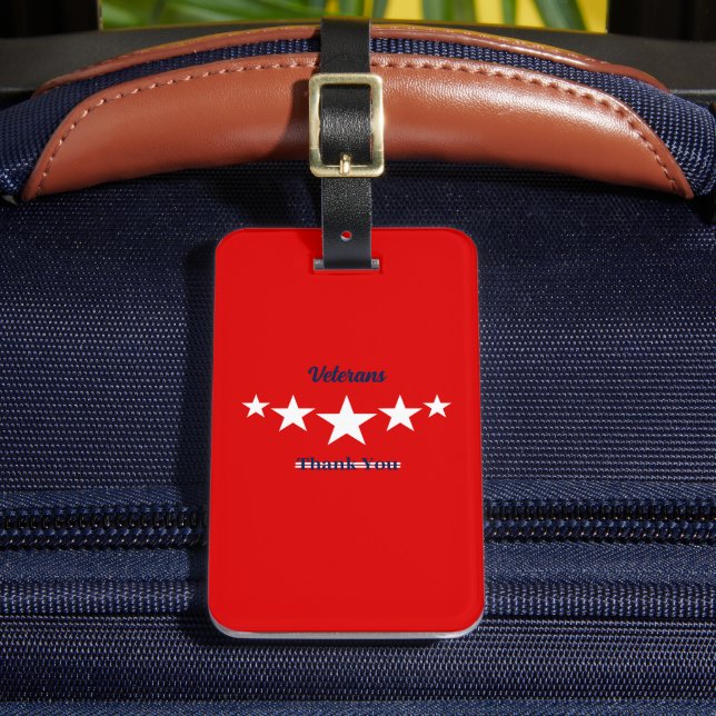 Etiqueta De Bagagem Feliz Dia dos Veteranos (Frente Insitu 2)