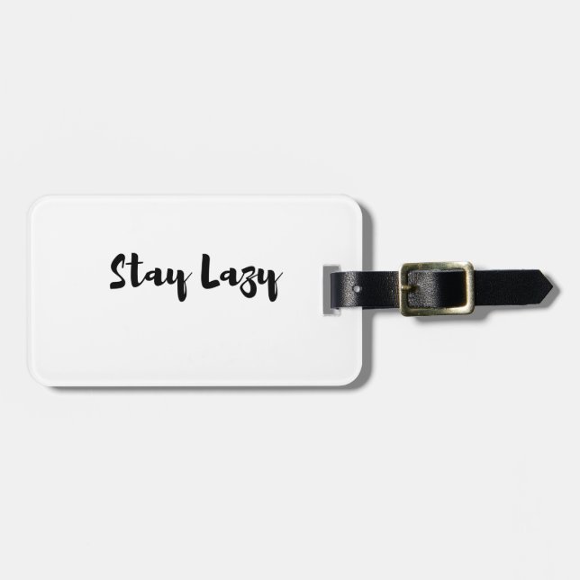 Etiqueta De Bagagem Feliz Dia Preguiçoso (Frente Horizontal)