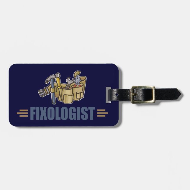 Etiqueta De Bagagem Feliz Handyman (Frente Horizontal)