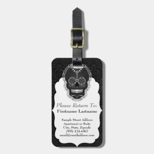 Etiqueta De Bagagem Feliz Muertos - Tag do costume do crânio do açú