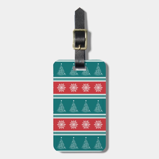 Etiqueta De Bagagem Feliz Natal (Frente Vertical)