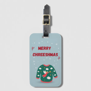 Etiqueta De Bagagem Feliz Natal Feio Anjo