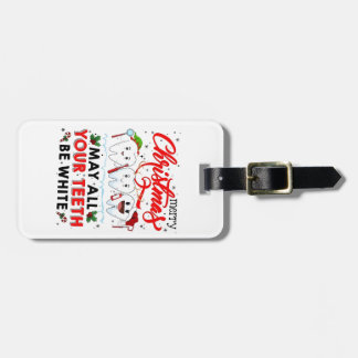 Etiqueta De Bagagem Feliz Natal Que Todos Os Seus Dentes Sejam Brancos