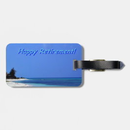 Etiqueta De Bagagem Feliz Reforma - Céu azul, oceano azul