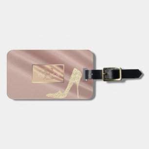 Etiqueta De Bagagem Feminino, Salto Alto, Personalizado com Monograma