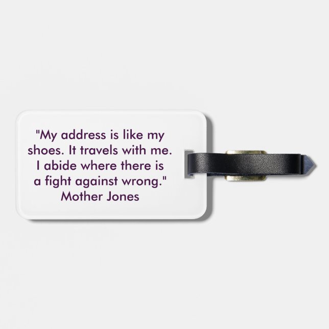 Etiqueta De Bagagem Feminista viajará (Traseira Horizontal)