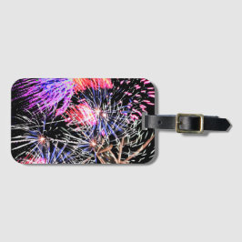 Etiqueta De Bagagem Feriado Patriótico do Fireworks Display