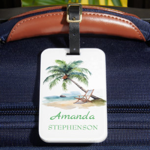 Etiqueta De Bagagem Férias de praia personalizadas
