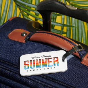 Etiqueta De Bagagem Férias de Verão em Sunset Beach