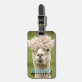 Etiqueta De Bagagem Férias Greenery Alpaca