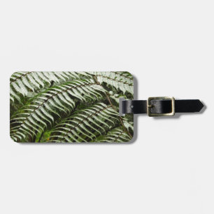 Etiqueta De Bagagem Fern Fronds II Dark Green Nature