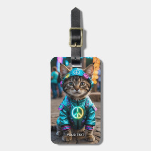 Etiqueta De Bagagem Festival de Gatos de Hippie Fantasy