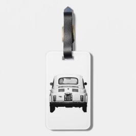 Etiqueta De Bagagem Fiat 500 no Tag da bagagem de Roma, Italia