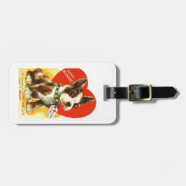 Etiqueta De Bagagem Filhote de cachorro bonito de Boston Terrier dos