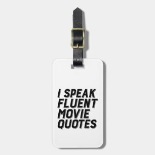 Etiqueta De Bagagem Filme Engraçado Humor Eu Falo Citações De Filme