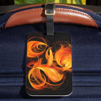 Etiqueta De Bagagem Fireball Abstrato Art