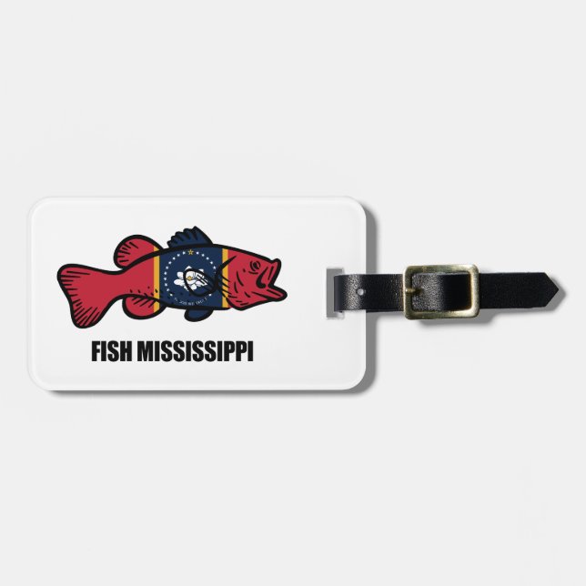 Etiqueta De Bagagem Fish Mississippi (Frente Horizontal)