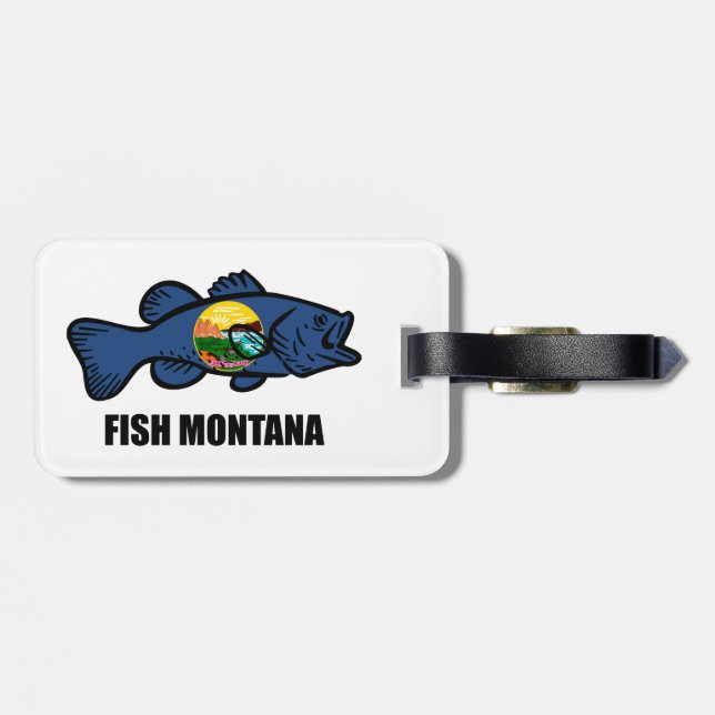 Etiqueta De Bagagem Fish Montana Bass (Traseira Horizontal)