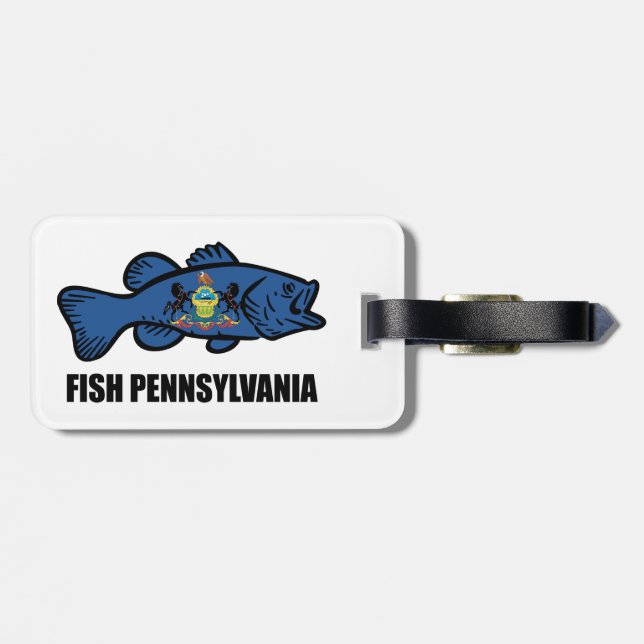 Etiqueta De Bagagem Fish Pennsylvania Bass (Traseira Horizontal)