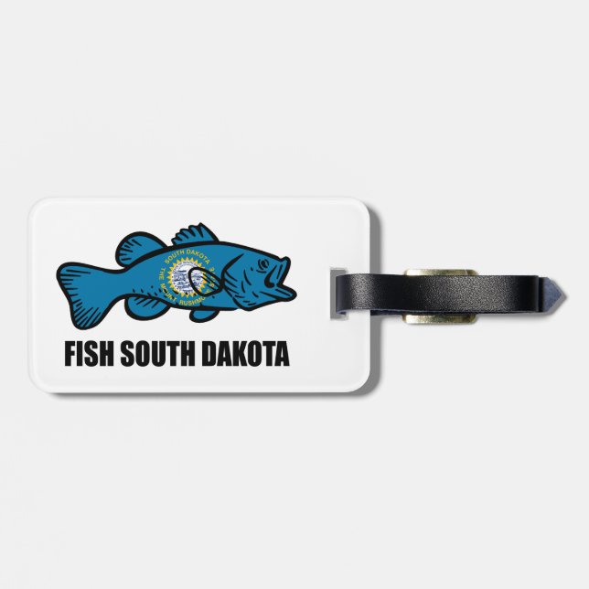 Etiqueta De Bagagem Fish South Dakota (Traseira Horizontal)