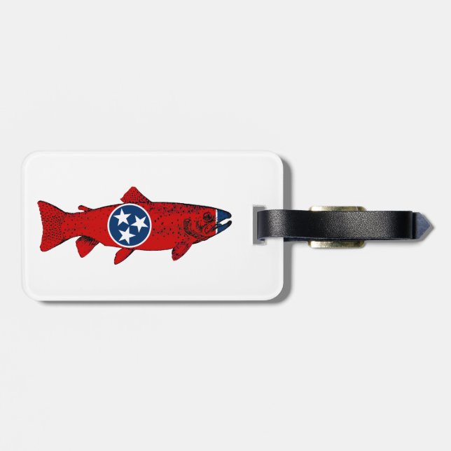 Etiqueta De Bagagem Fish Tennessee Trout (Traseira Horizontal)