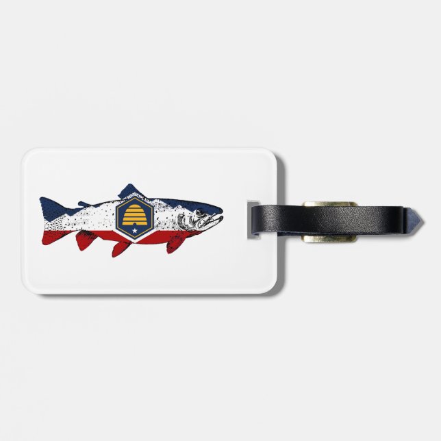 Etiqueta De Bagagem Fish Utah Trout (Traseira Horizontal)
