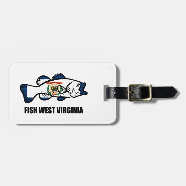 Etiqueta De Bagagem Fish West Virginia (Frente Horizontal)