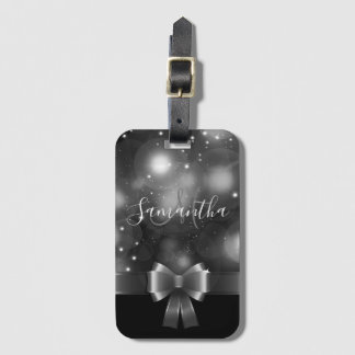Etiqueta De Bagagem Fita Preta e Branca