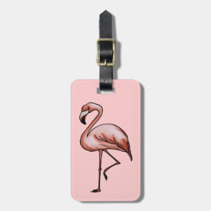 Etiqueta De Bagagem flamingo cor-de-rosa