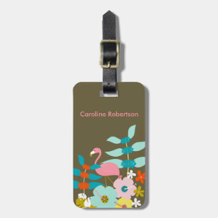Etiqueta De Bagagem Flamingo cor-de-rosa