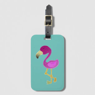 Etiqueta De Bagagem Flamingo Fantástico
